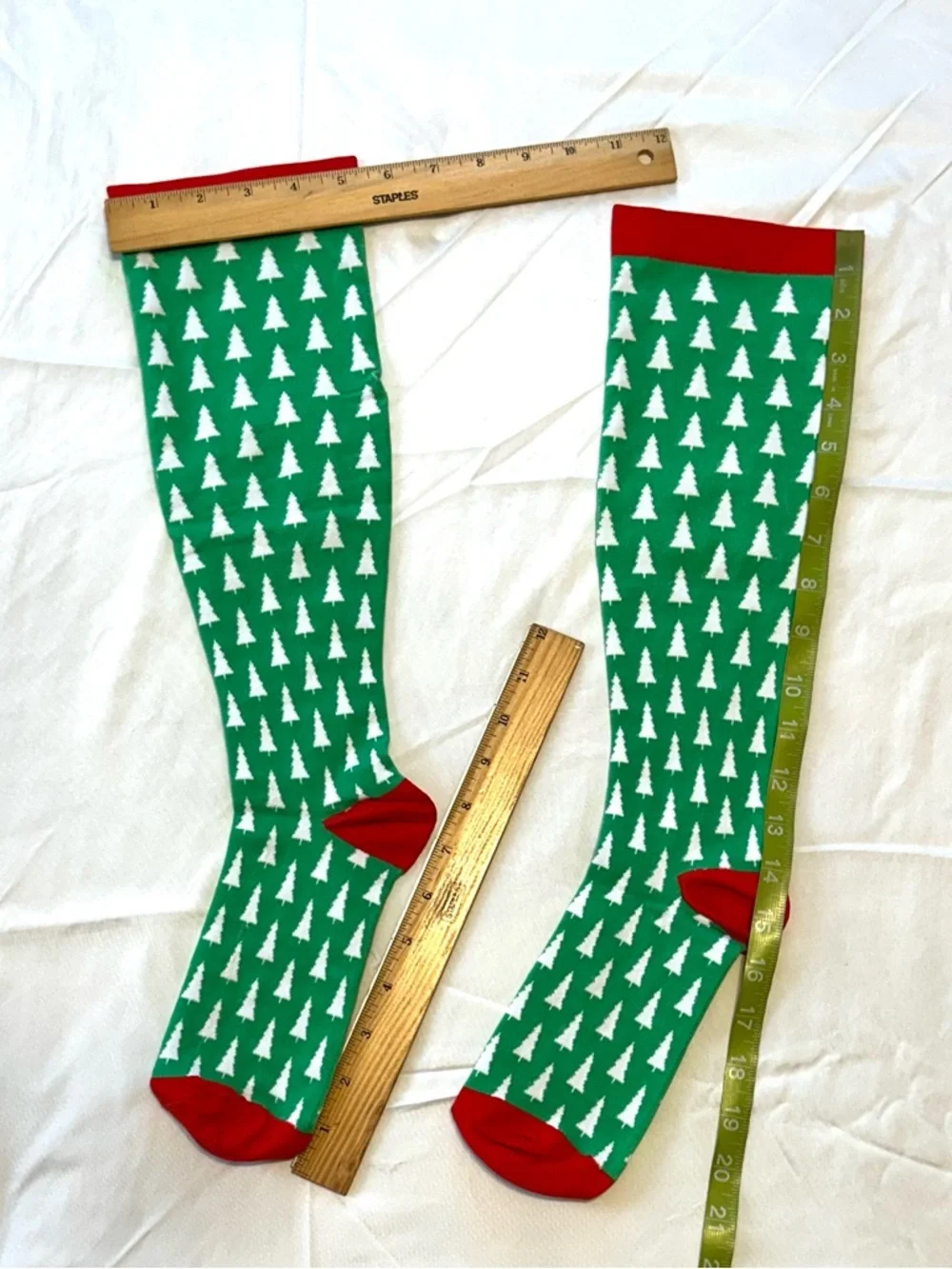 5/$15💥 Holiday Knee-Length Socks Tree Pattern Comfy Stretch Lounge